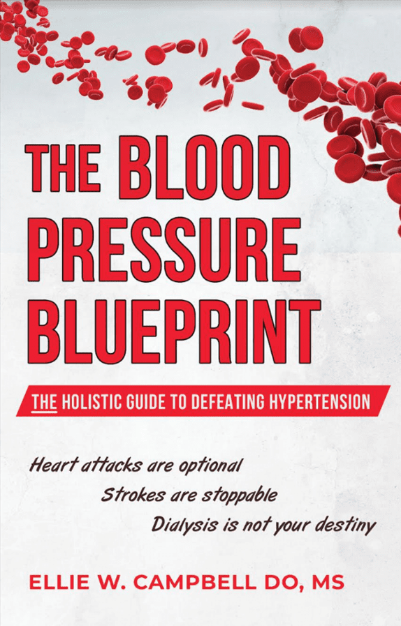 The Blood Pressure Blueprint book (Served as the company logo, too)